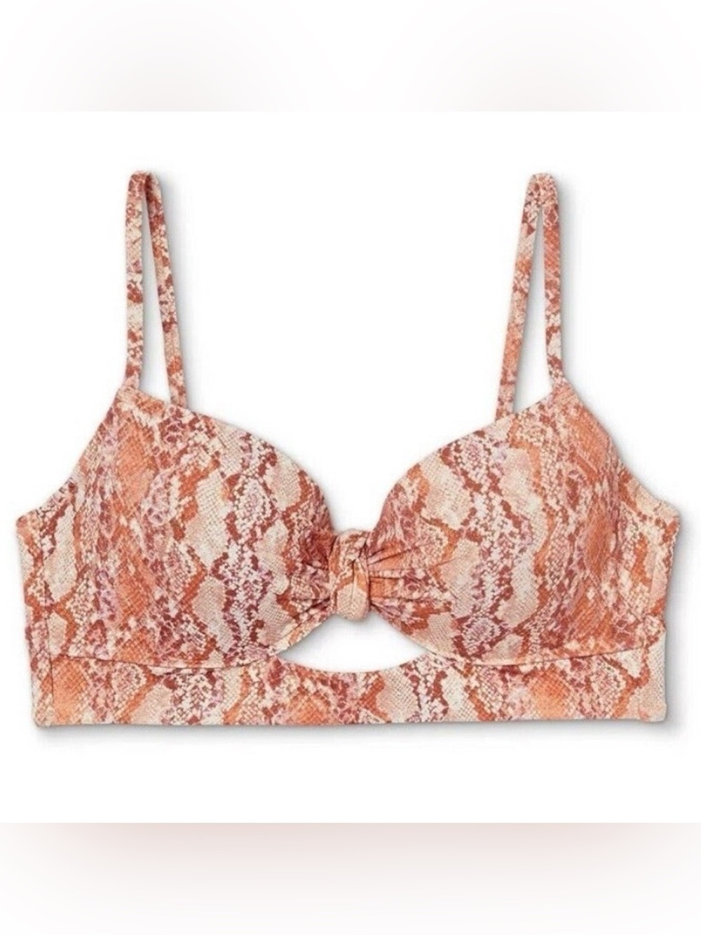 Shade & Shore Snake Skin Print Bikini Supportive Top